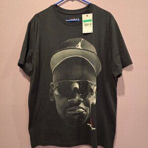 NIKE AIR JORDAN BIG FACE PRINT CREW T-SHIRTS BLACK (IF2950 045) XL